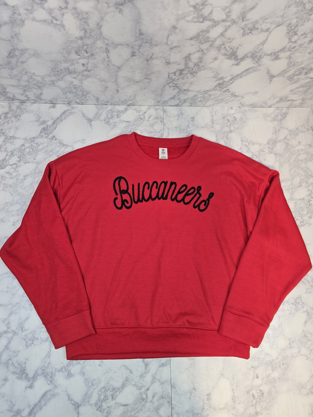 NFL Tampa Bay Buccaneers Crewneck Sweatshirt Sleepwear Large Red Black